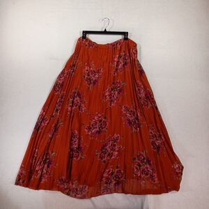 Womens Maxi Skirt 16 Floral Sheer Crepe Chiffon Pleated Fairy Grunge Cottagecore